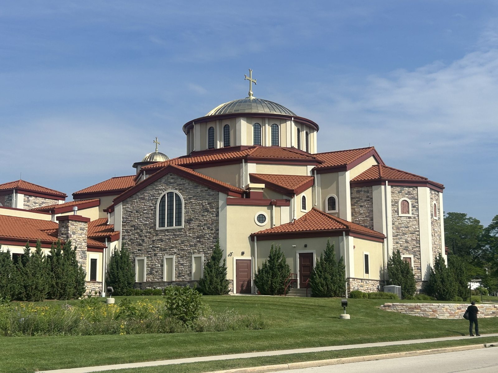 Exterior of St. Sophia Greek Orthodox Church in Elgin.
