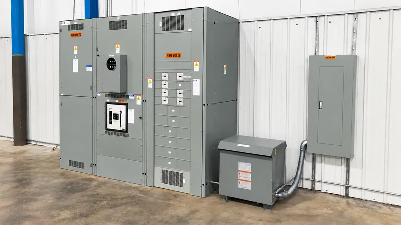 New 3,000-amp switchboard, transformer and panelboard at Eco Plastics in Rockford.