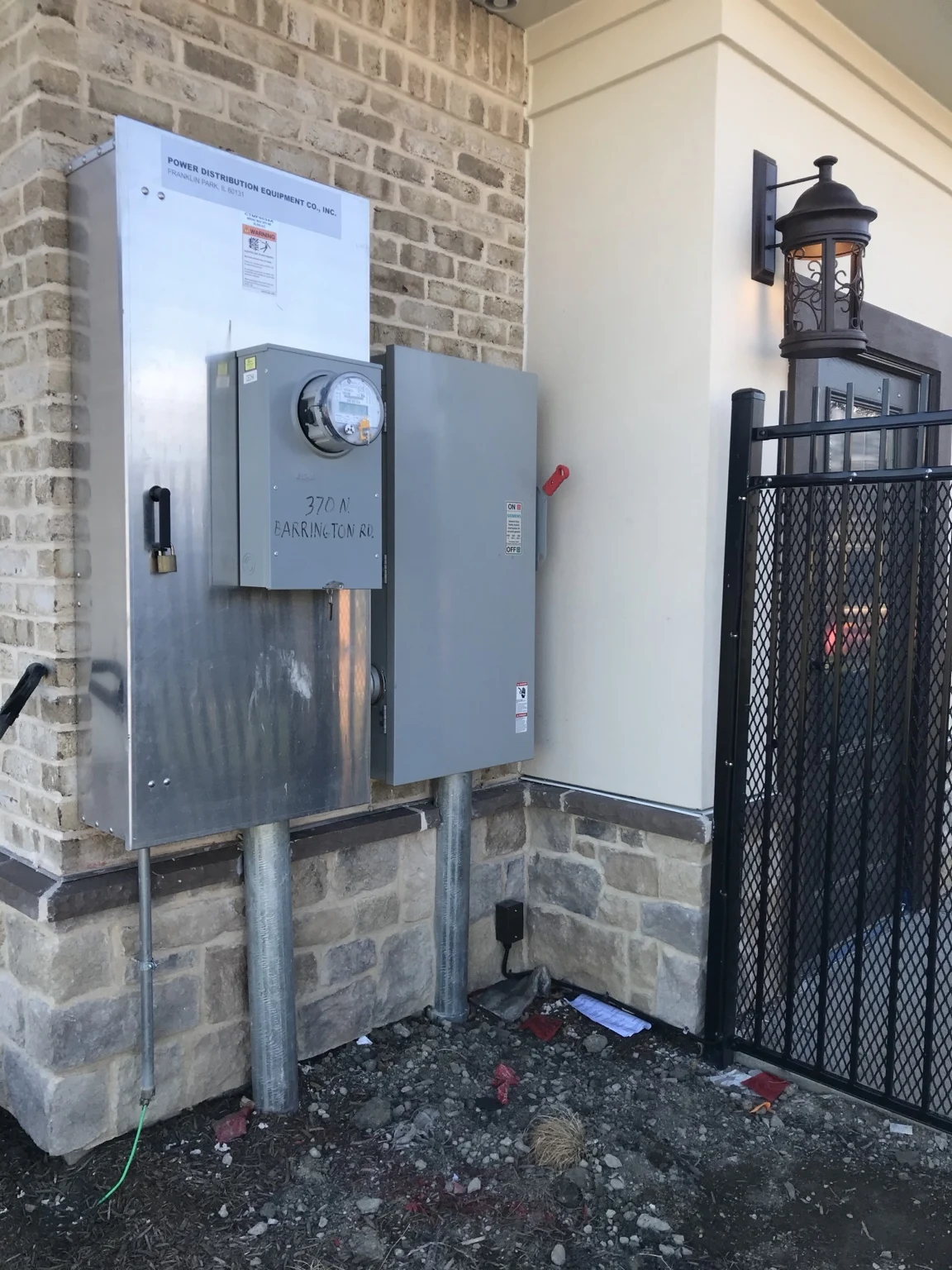 The building’s electrical service equipment.