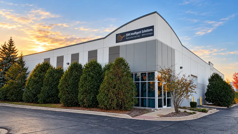 Exterior of EDM Intelligent Solutions’ building in Bartlett, Illinois